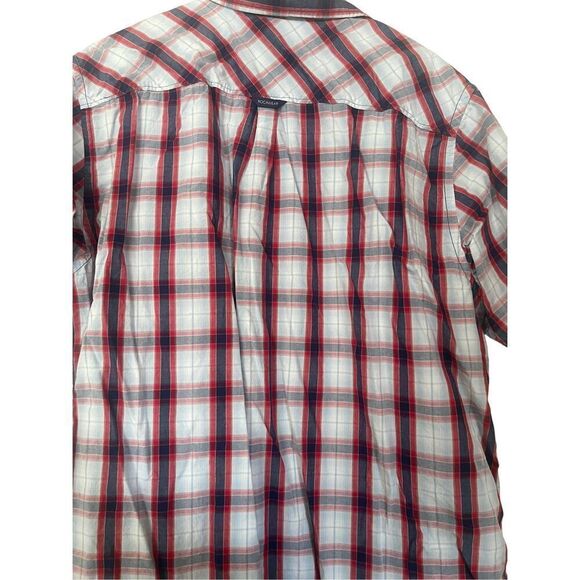 Rocawear Mens Plaid Short Sleeve Button-Down Shirt Red Blue & White 3XL - Picture 7 of 11